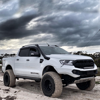 Phat Bars Angled Powder Coated Black Side Steps to suit Ford Ranger PX ...
